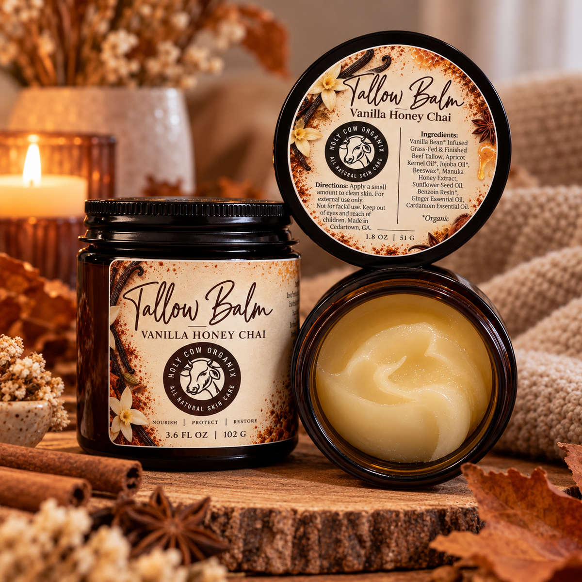 A Holiday Wish - Vanilla Honey Chai Tallow Balm