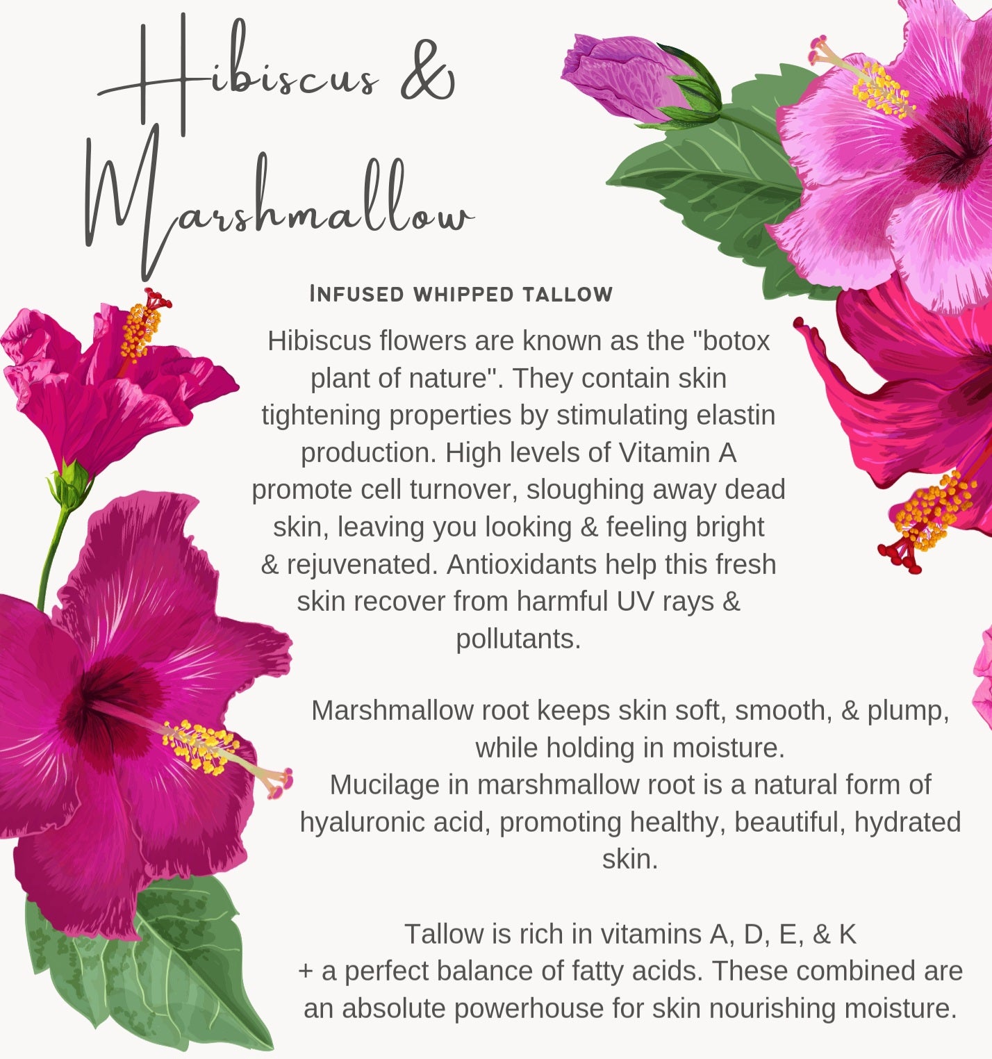 Hibiscus & Marshmallow Root Whipped Tallow