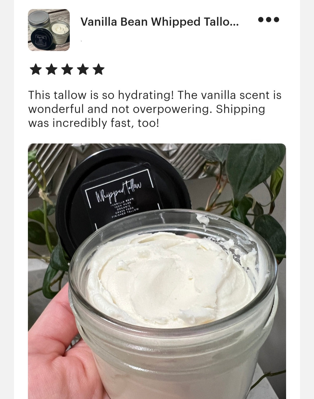 Vanilla Bean Whipped Tallow